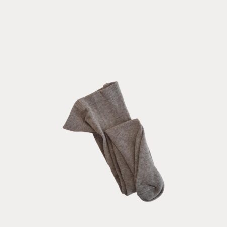 Collants algodão lisos Cinzento