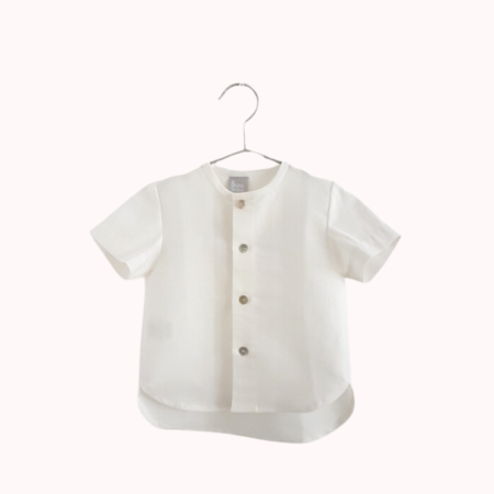 Camisa menino linho cru