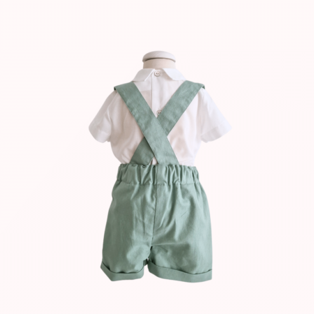 Conjunto de Cerimónia para Bebé Menino em Algodão e Linho