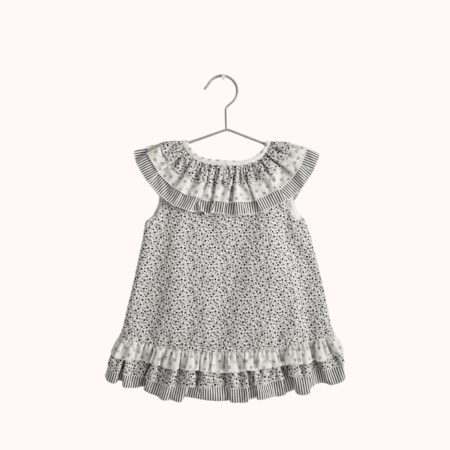 Vestido Bebé Pérola e Azul